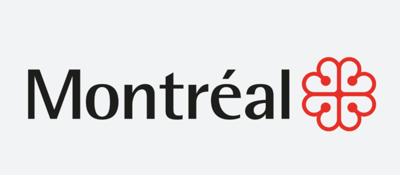 Logo de la Ville de Montréal et sa rosace rouge.